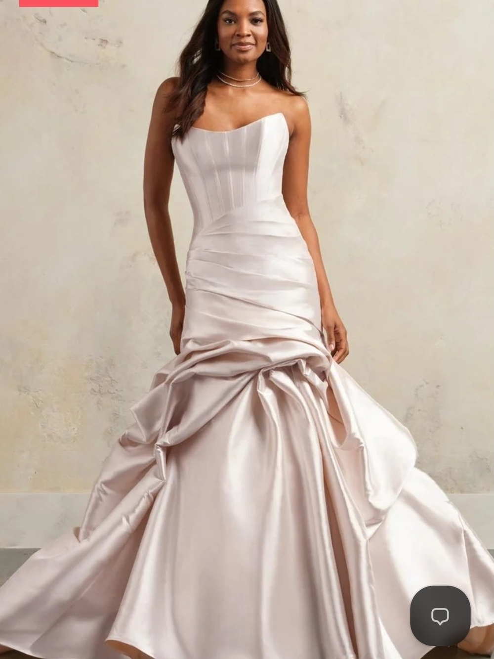 Maggie Sottero Ayan Strapless Satin Wedding Gown in Pink Micado Size 10 Nwot